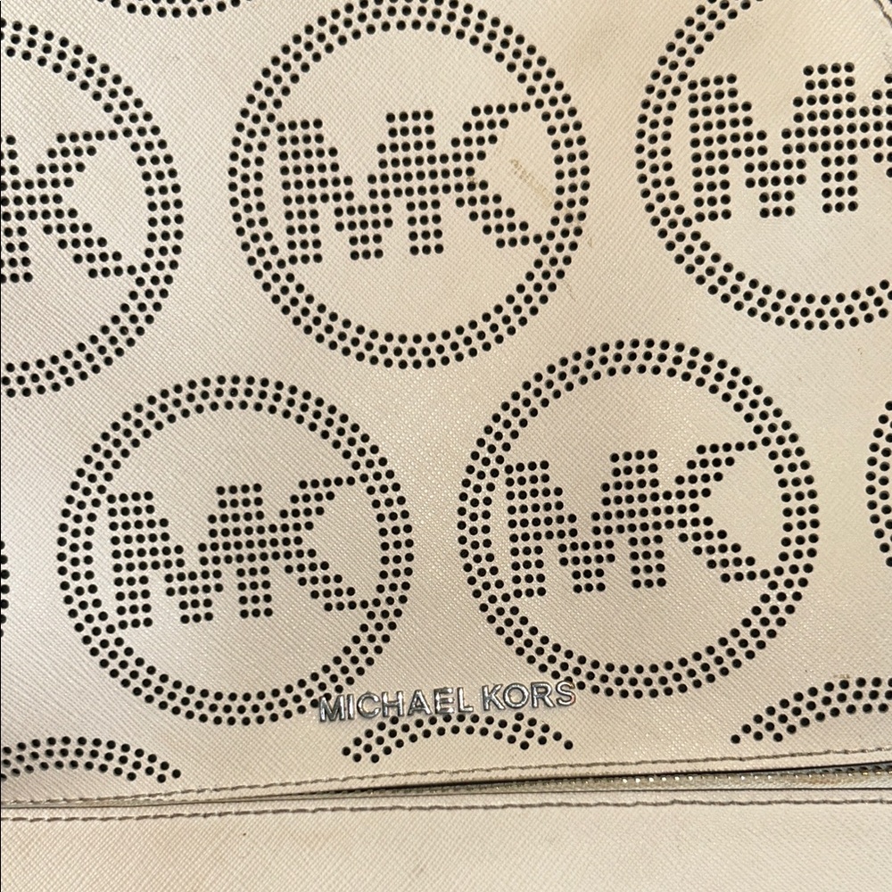 Michael Kors Tan Perforated Logo Bag